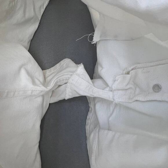 Vintage 90's Bonjour Button Fly Women's Jean Shorts Size 11/12 White - Picture 14 of 14